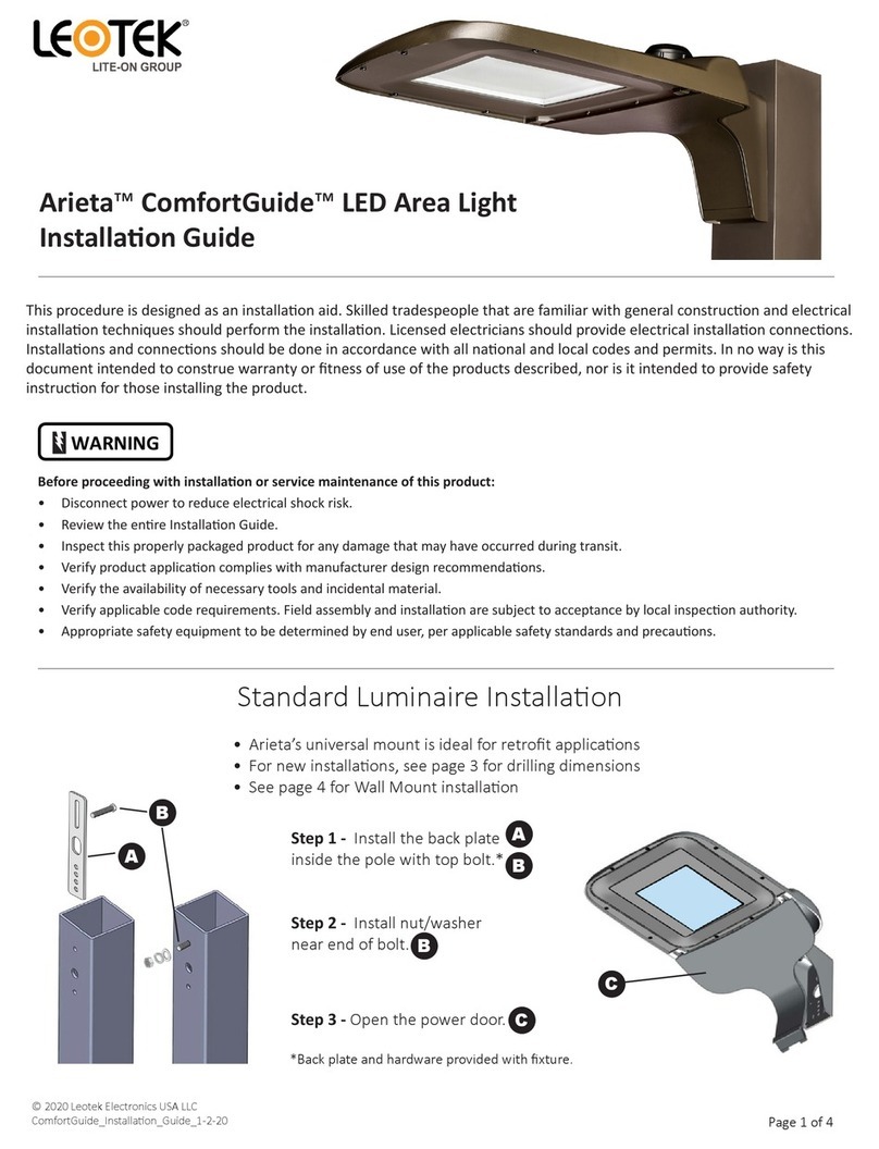 LiteOn Leotek Arieta ComfortGuide installation guide