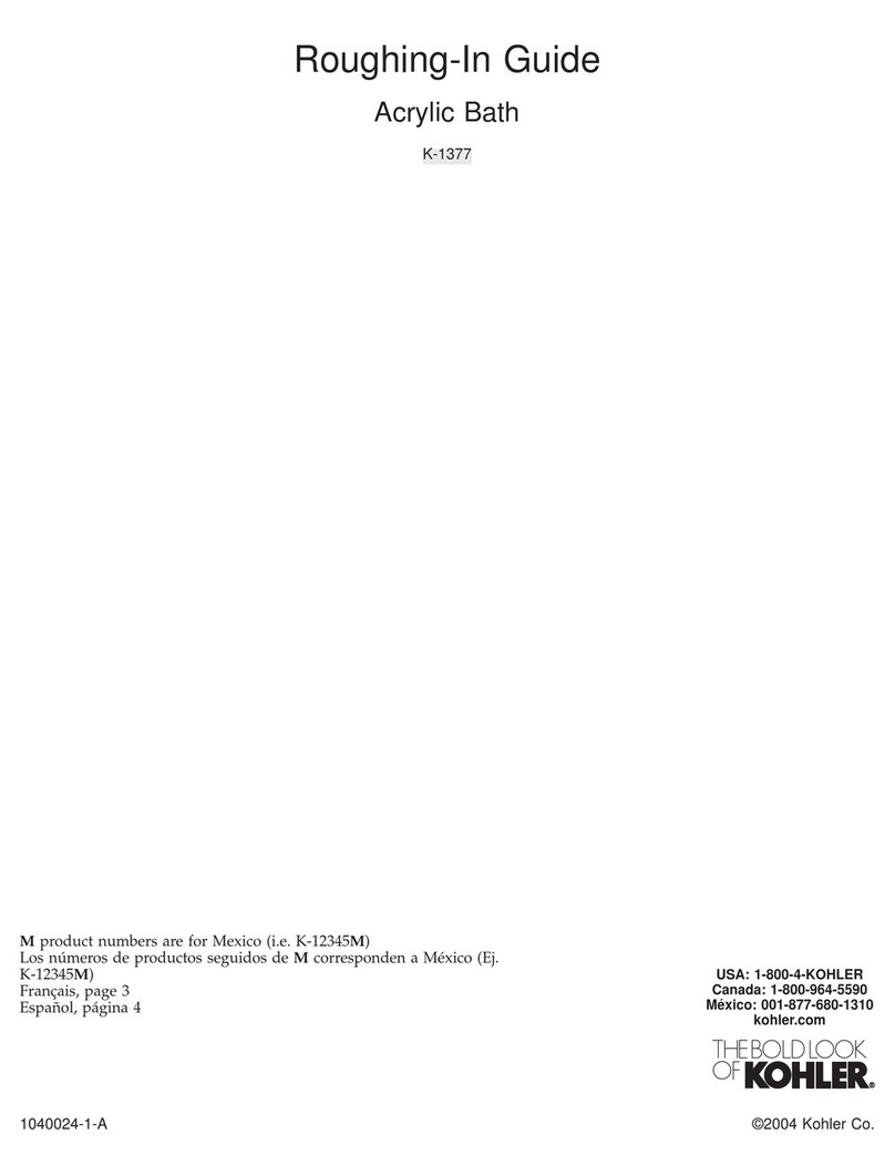 Kohler K-1377 Quick start guide Kohler K-1377 Quick start guide