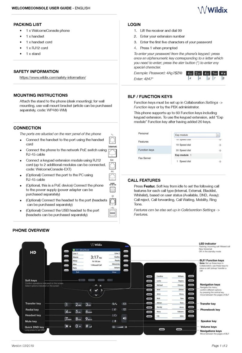 Wildix WelcomeConsole user guide