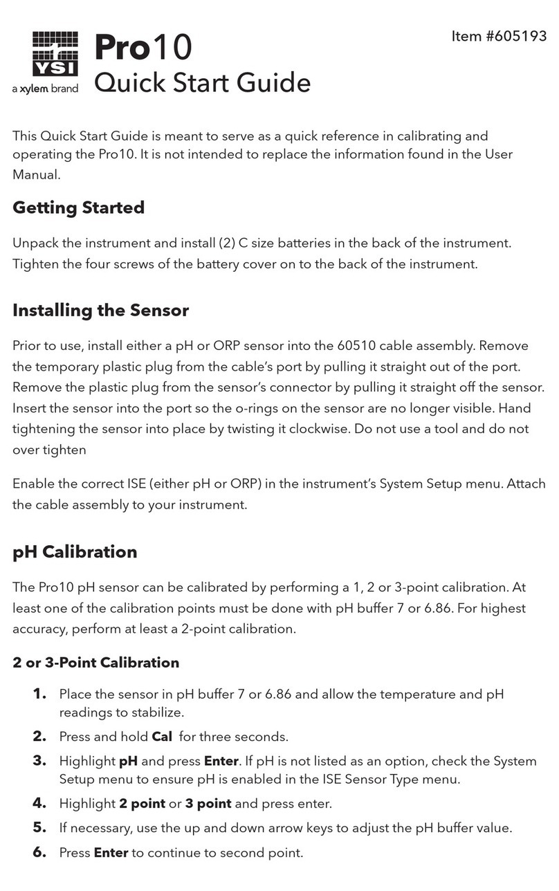 Xylem YSI Pro10 User manual