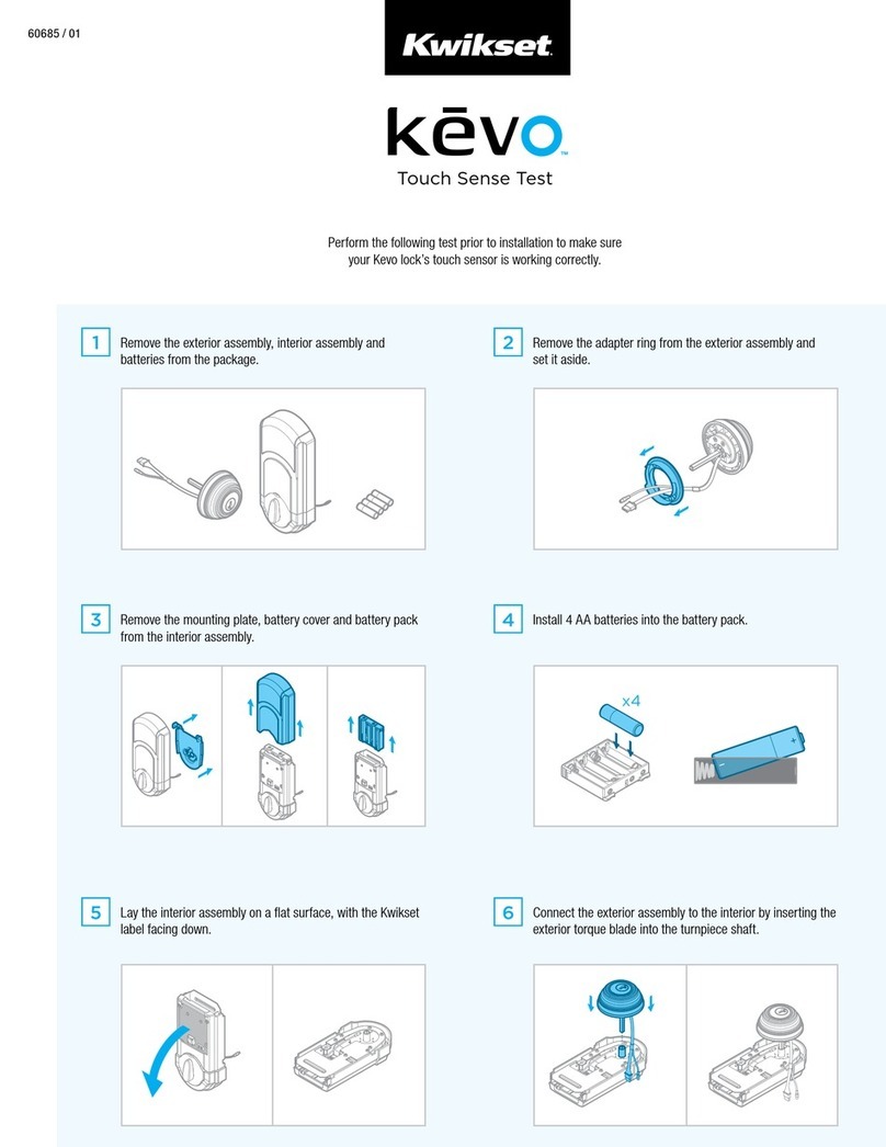 Kwikset Kevo User manual Kwikset Kevo User manual