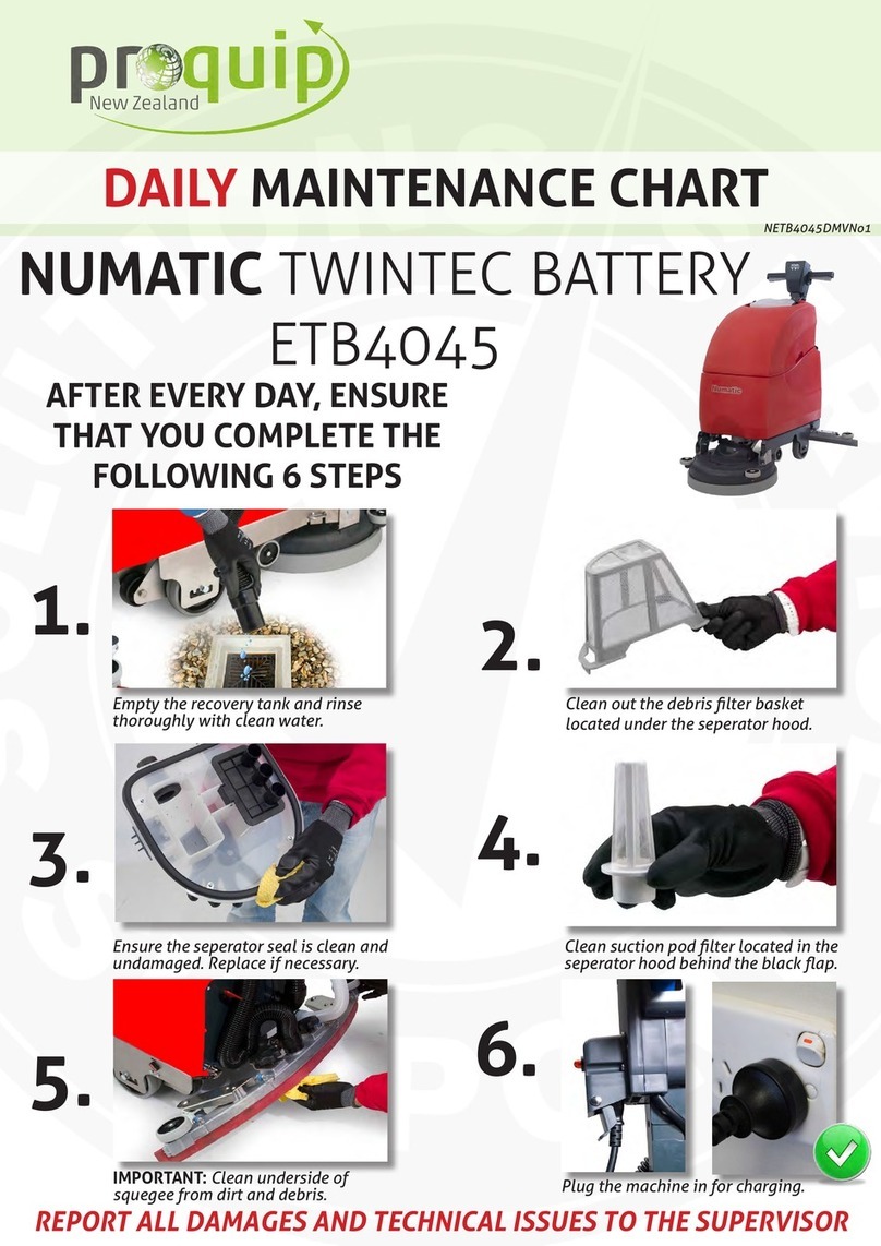 Numatic TWINTEC BATTERY ETB4045 Installation and operation manual