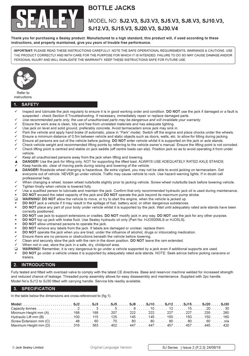 Sealey SJ2.V3 User manual