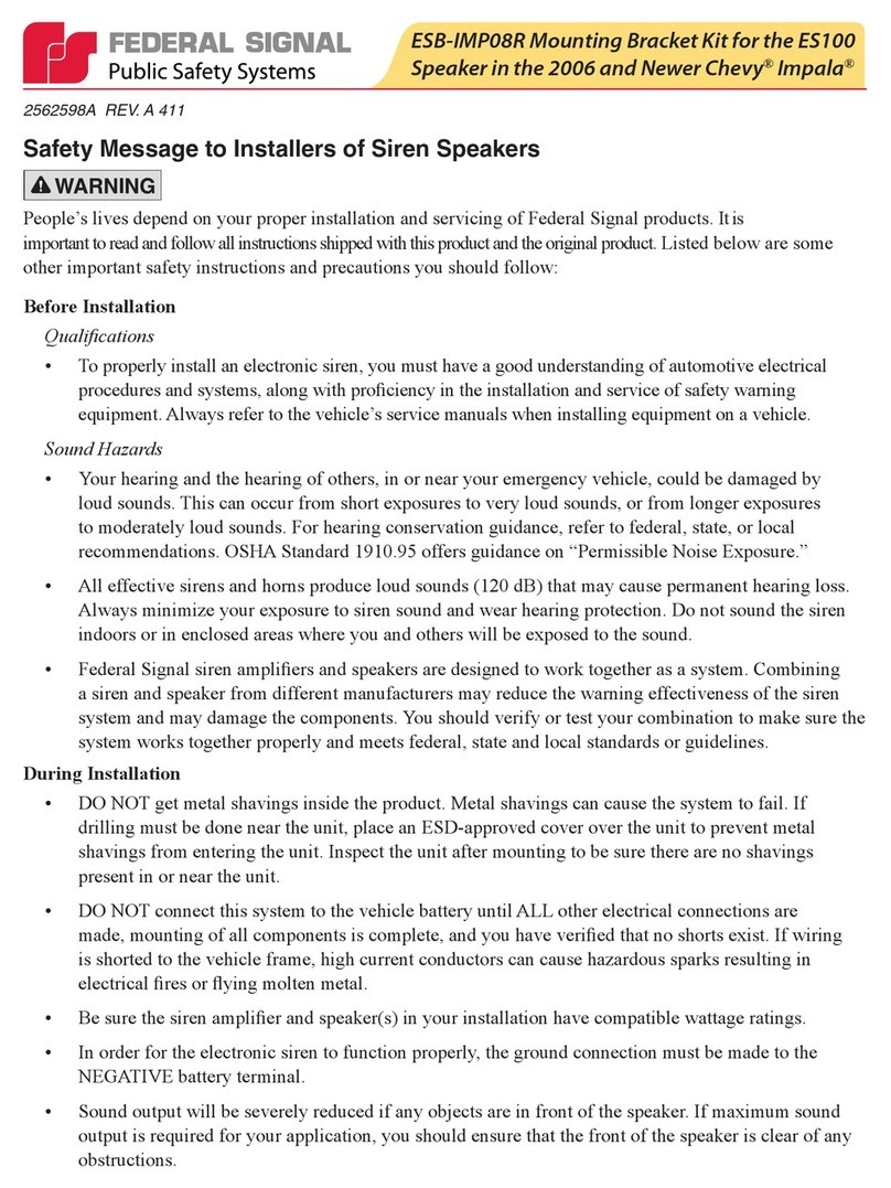 Federal Signal Corporation ESB-IMP08R User manual Federal Signal Corporation ESB-IMP08R User manual
