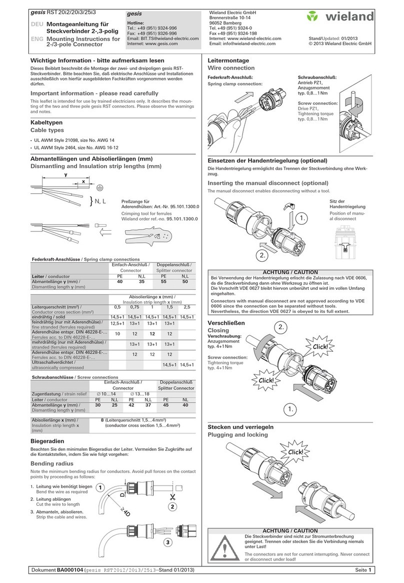 Wieland gesis RST20i2 Mounting instructions