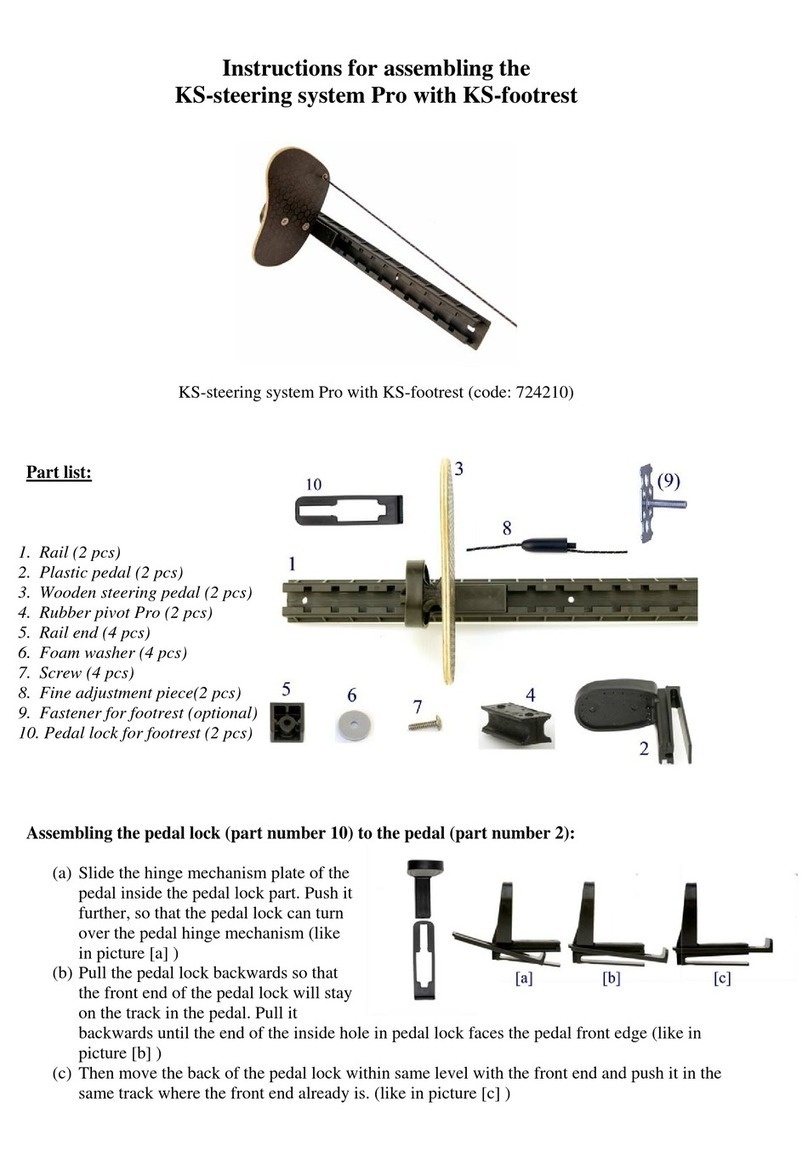 Kajak Sport KS-steering system Pro Instructions for assembly