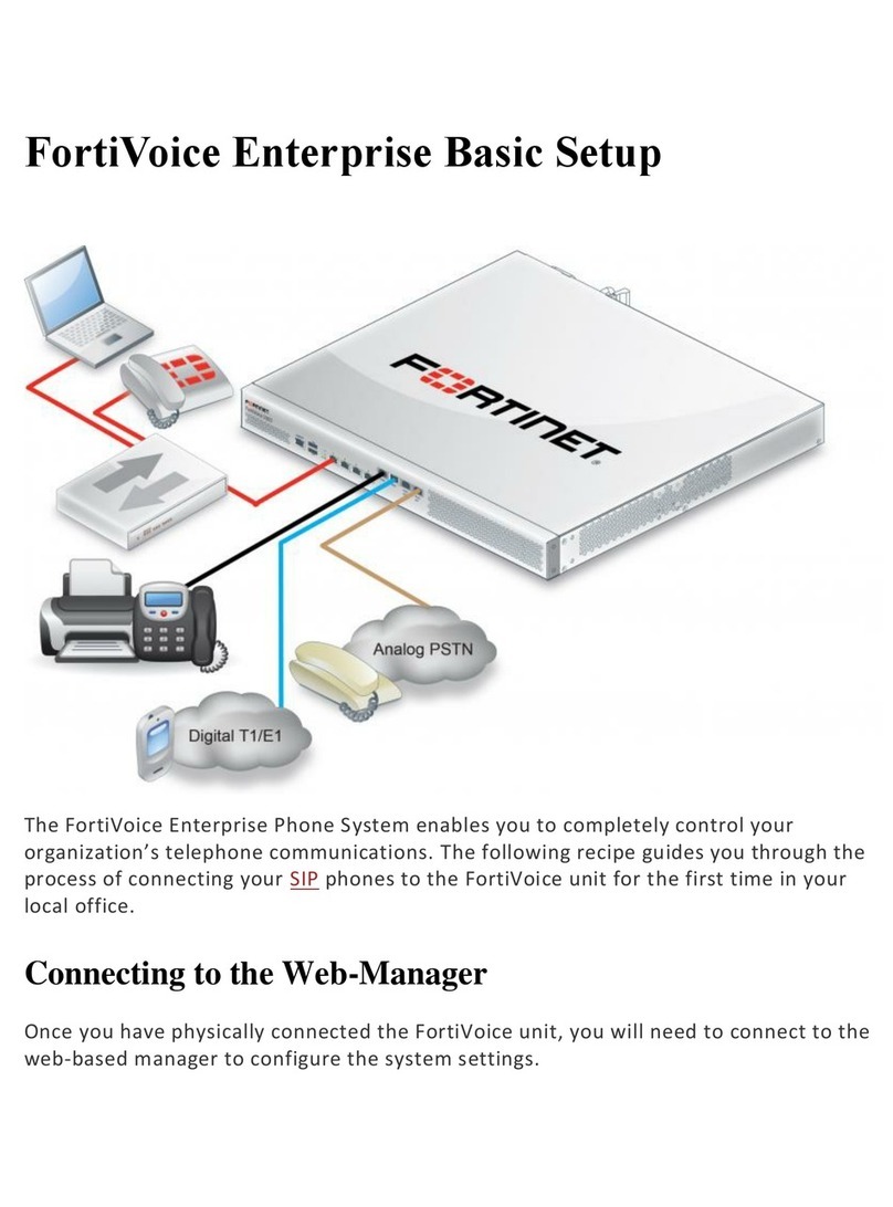 Fortinet FortiVoice Enterprise Series Basic setup