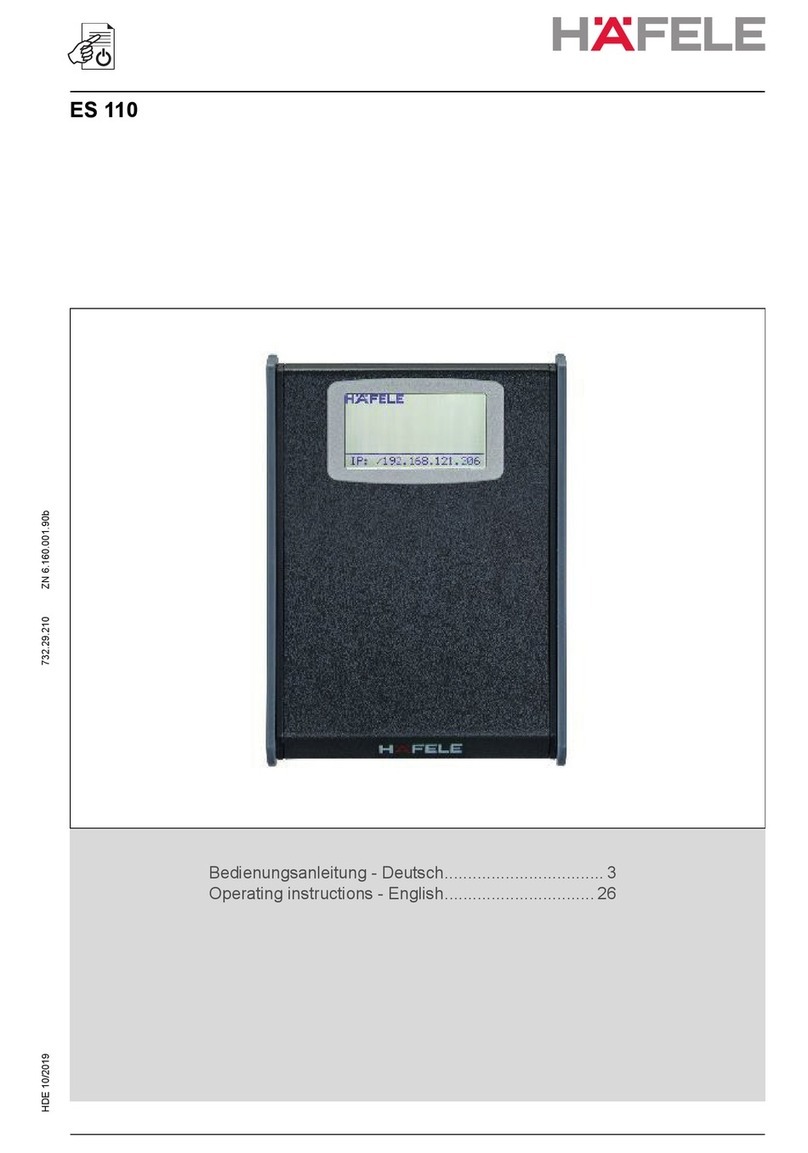 Hafele ES 110 operating instructions