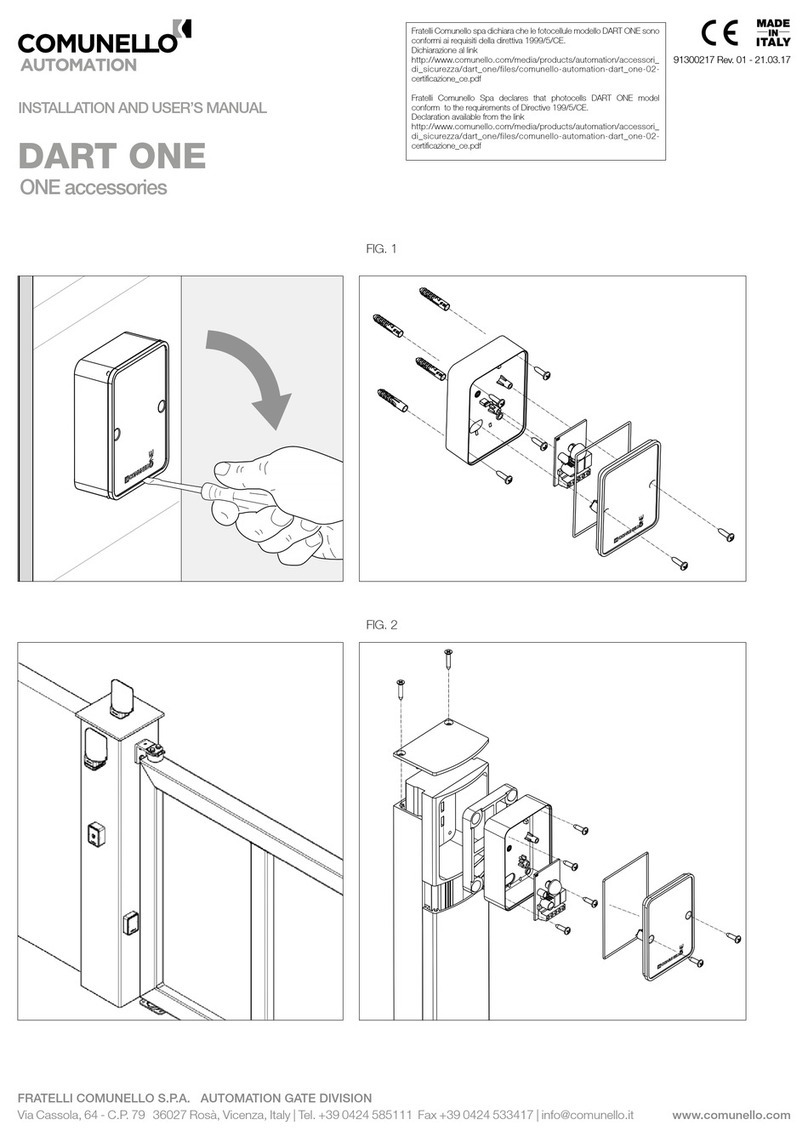 Comunello Automation RX DART-ONE Installation and user manual