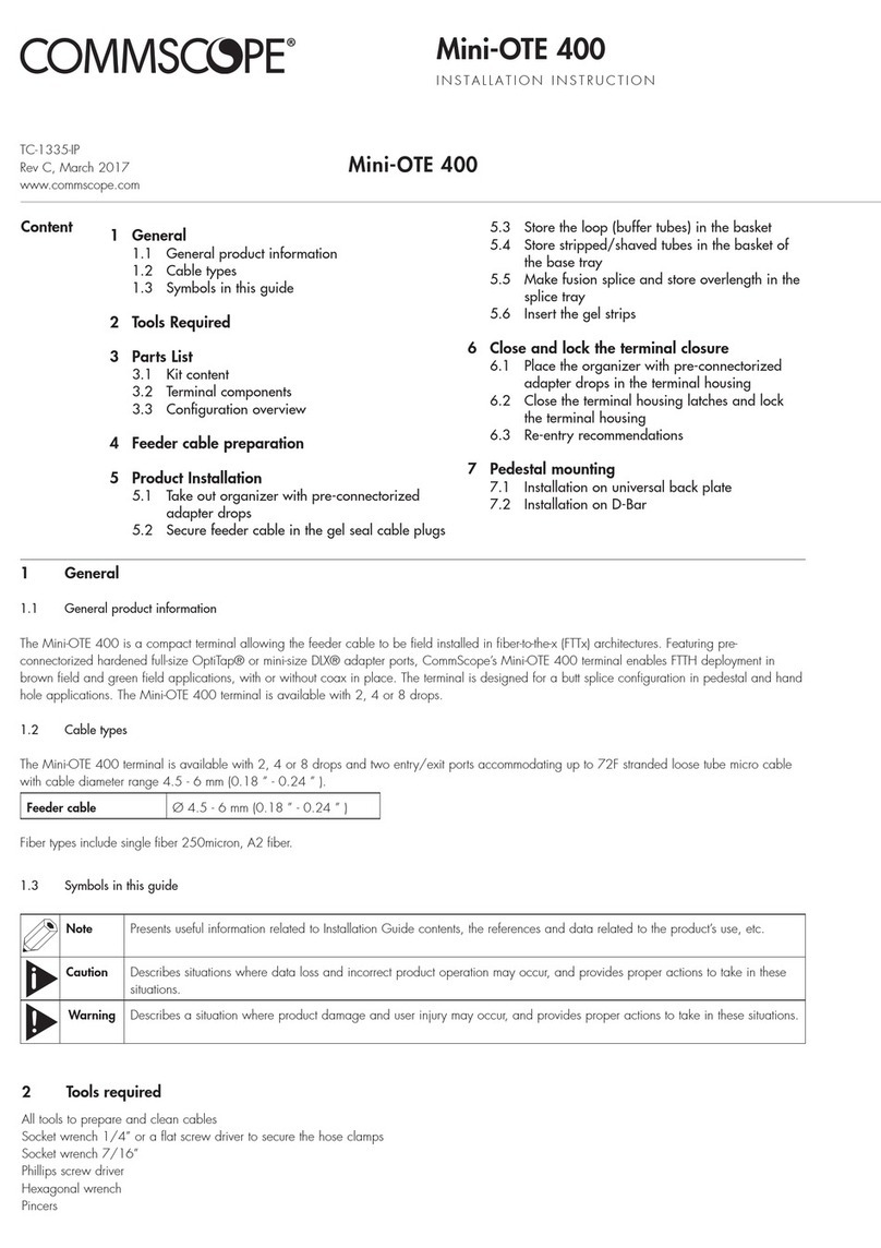 CommScope Mini-OTE 400 Installation instruction