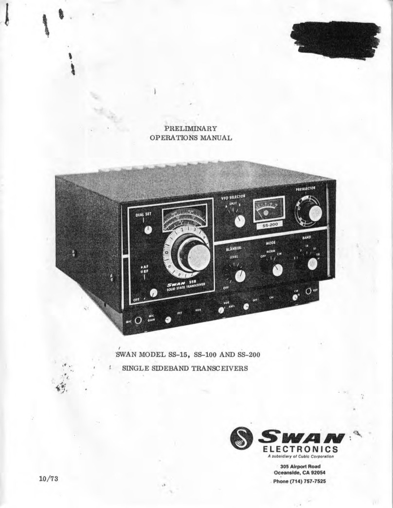 Cubic SWAN SS-15 Operation manual