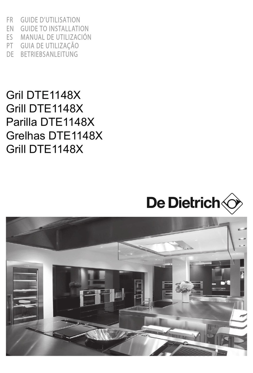DeDietrich DTE1148X Instruction Manual