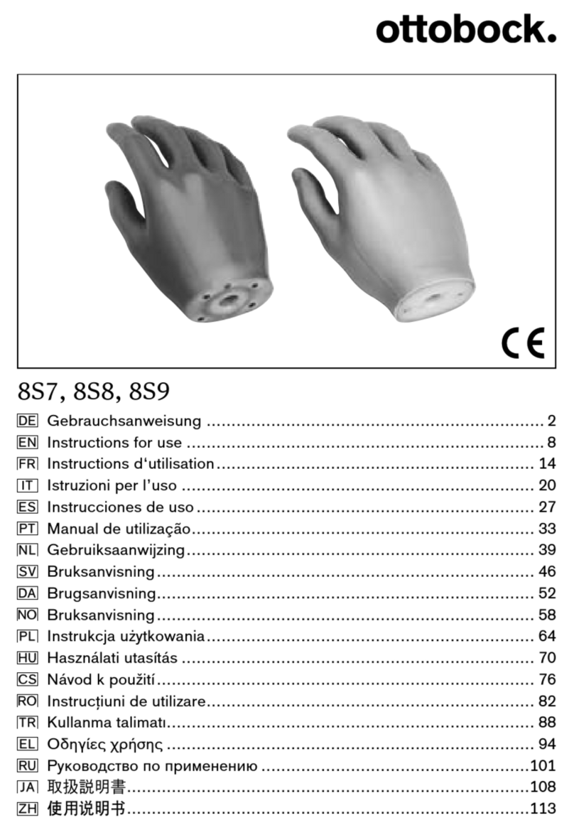 Otto Bock 8S9 Series Instructions for use