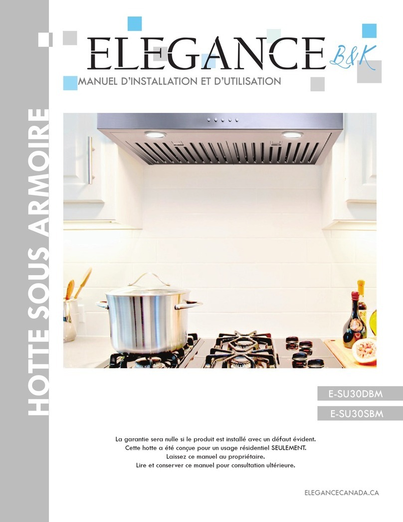 ELEGANCE E-SU30DBM Installation and user guide