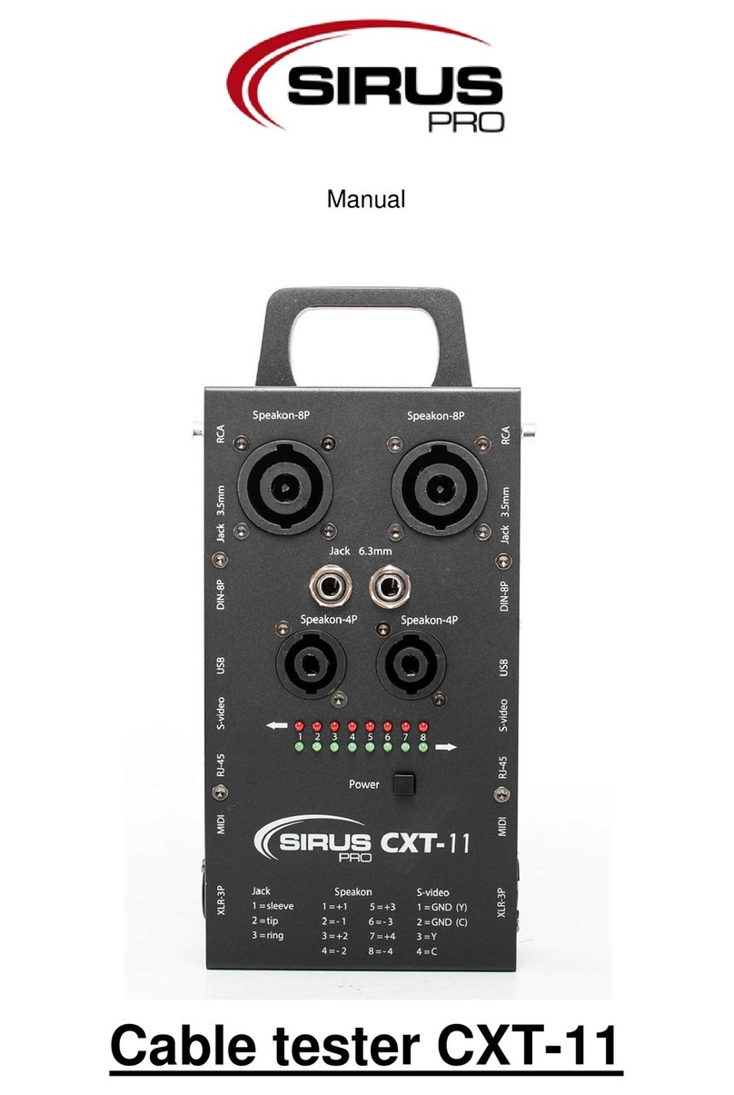 SIRIUS PRO CXT-11 manual