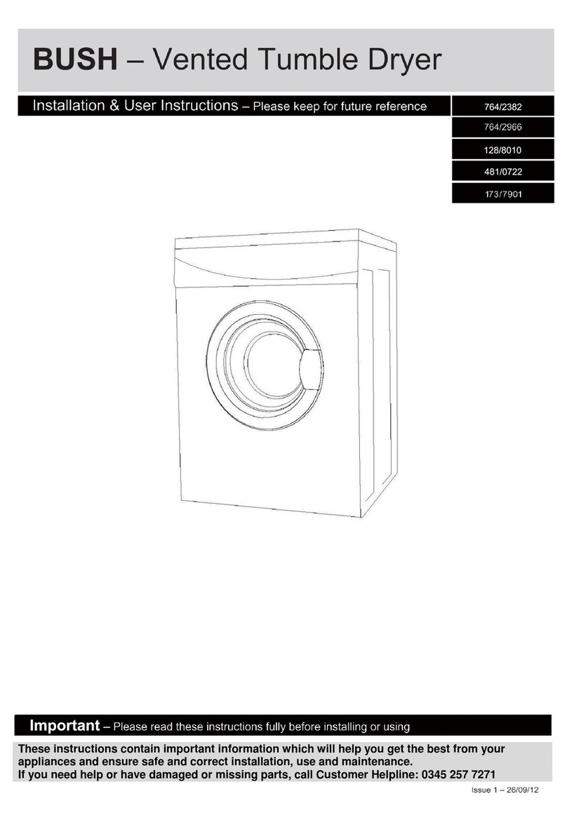 Bush TDV6W Installation & user's instructions
