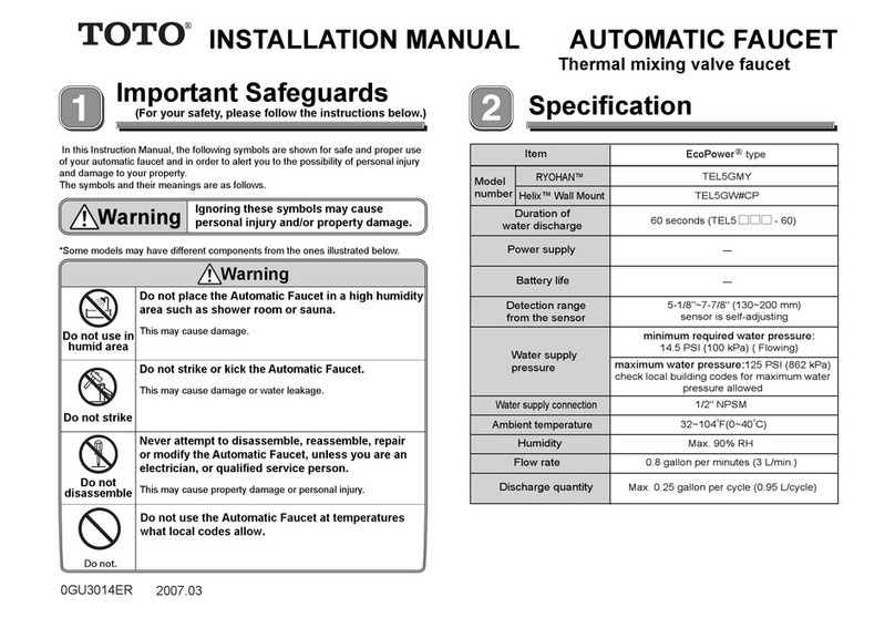 Toto Helix EcoPower TEL5GW CP Series User manual
