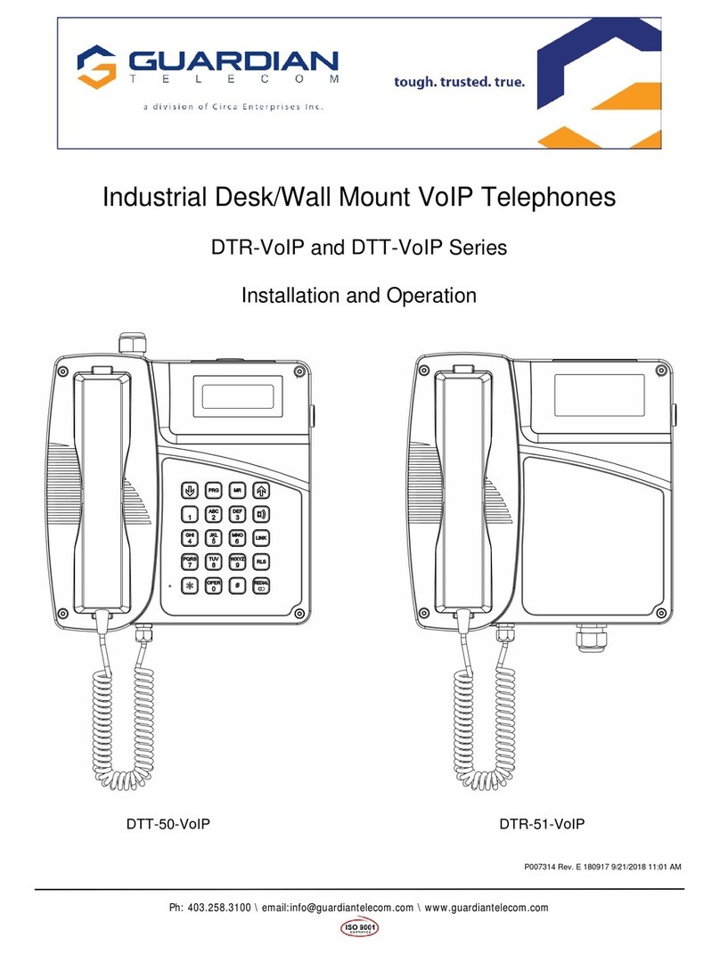 Guardian Telecom DTR-VoIP Series Owner's manual