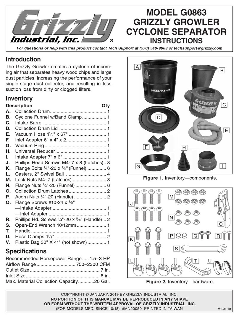 Grizzly G0863 instructions