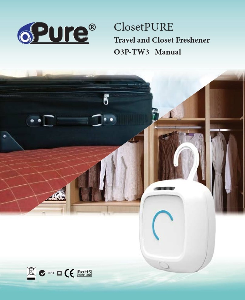 O3 Pure ClosetPURE O3P-TW3 manual