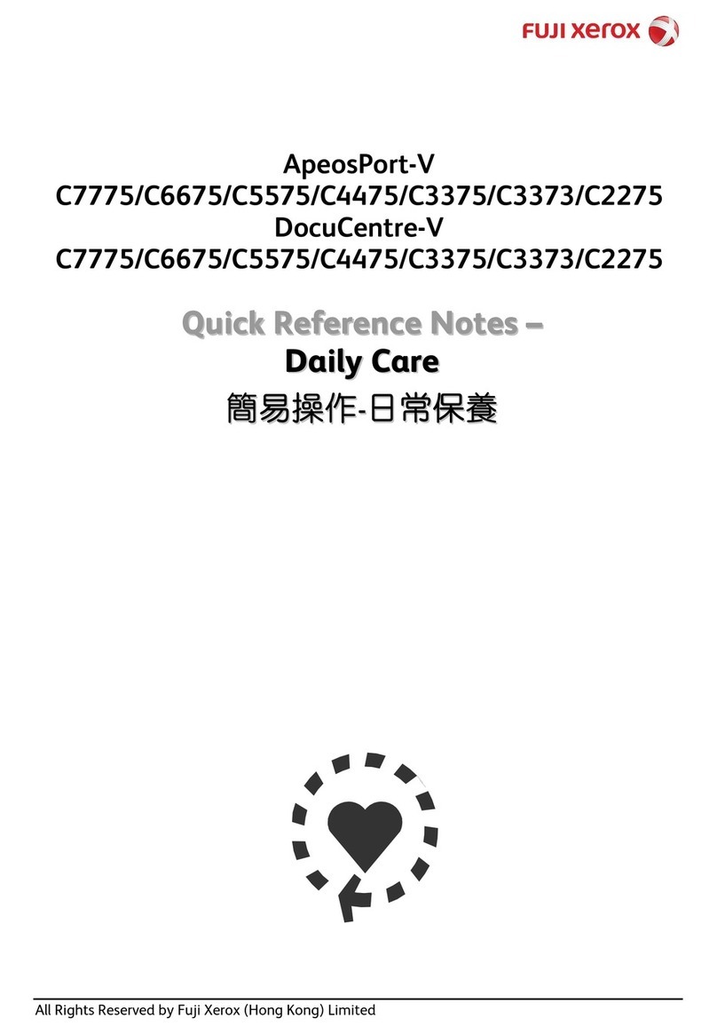 Fuji Xerox ApeosPort-V C7775 User manual Fuji Xerox ApeosPort-V C7775 User manual