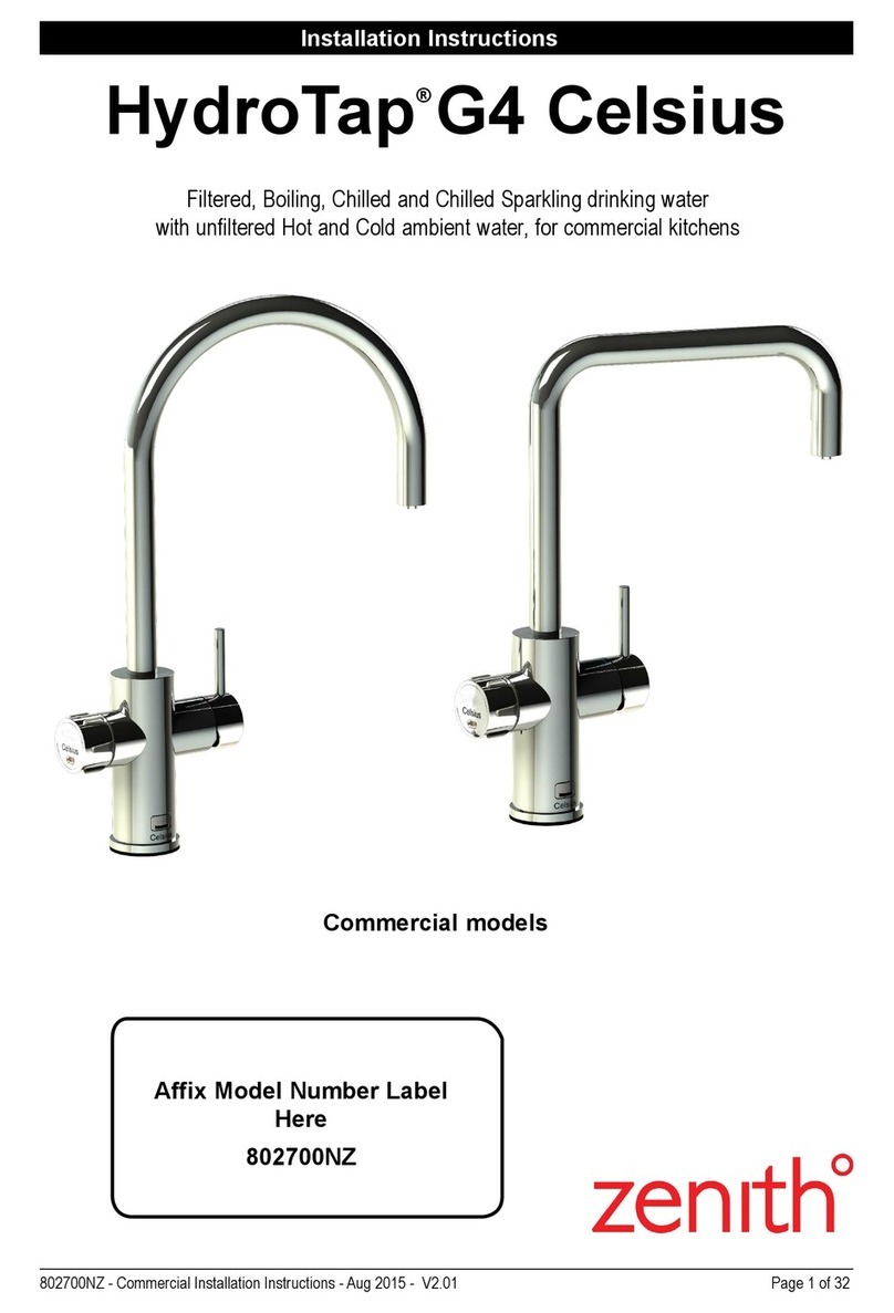 Zenith HydroTap G4 Celsius Series installation instructions