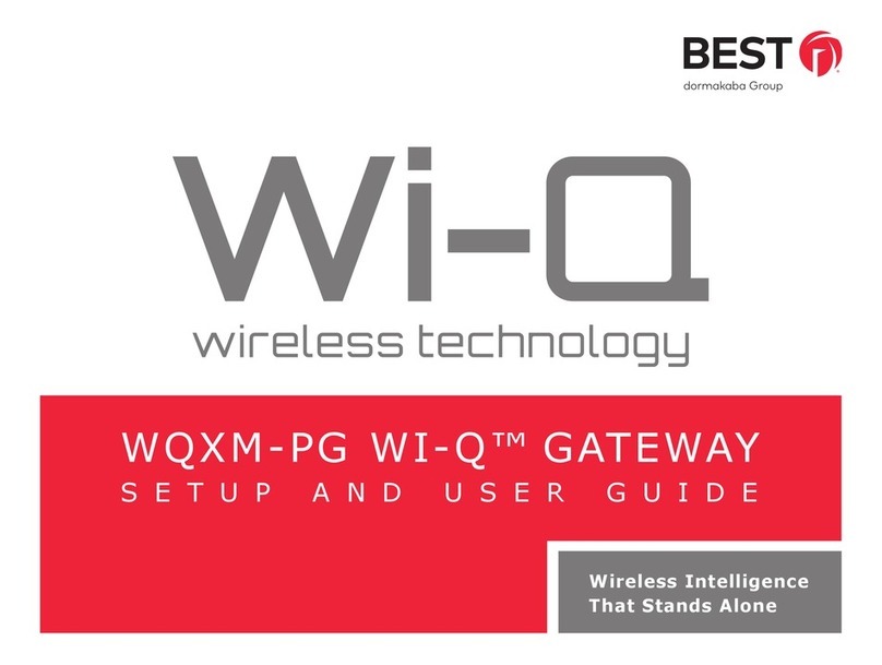 Dormakaba BEST Wi-Q WQXM-PG Setup and user guide