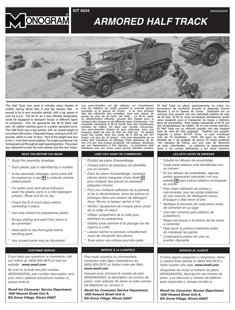 Monogram ARMORED HALF TRACK User manual