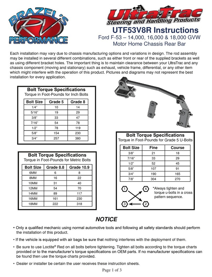 Brazel's RV Performance UltraTrac UTF53V8R instructions