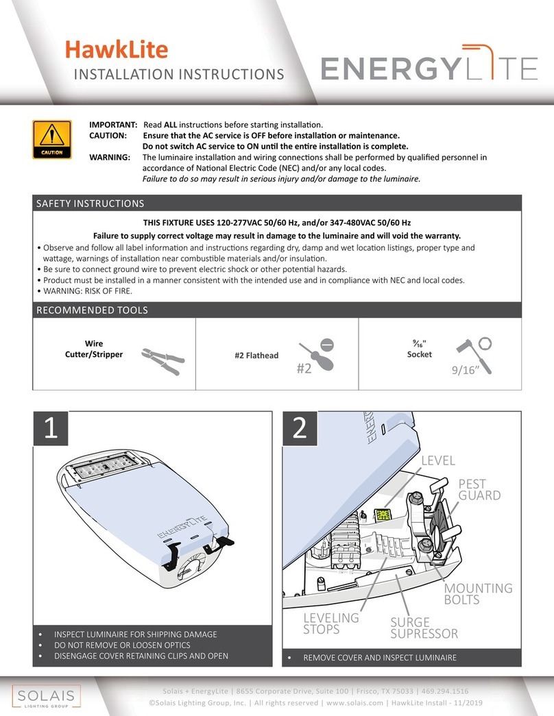 Solais EnergyLite Hawklite installation instructions