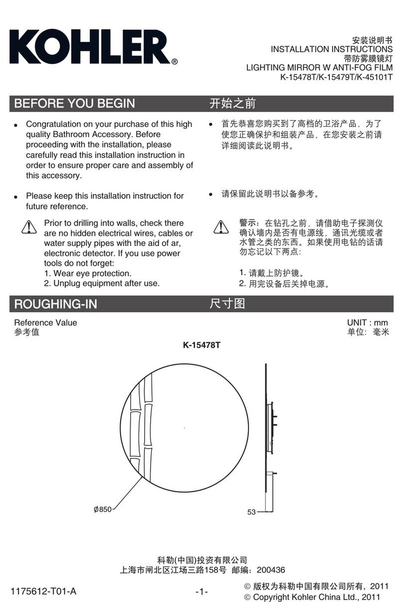 Kohler K-15478T installation instructions