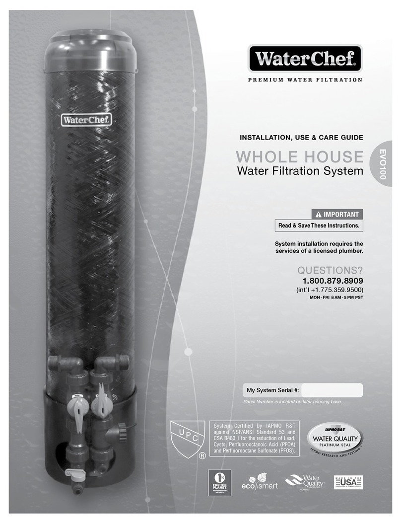 WaterChef EVO100 Installation, use & care guide