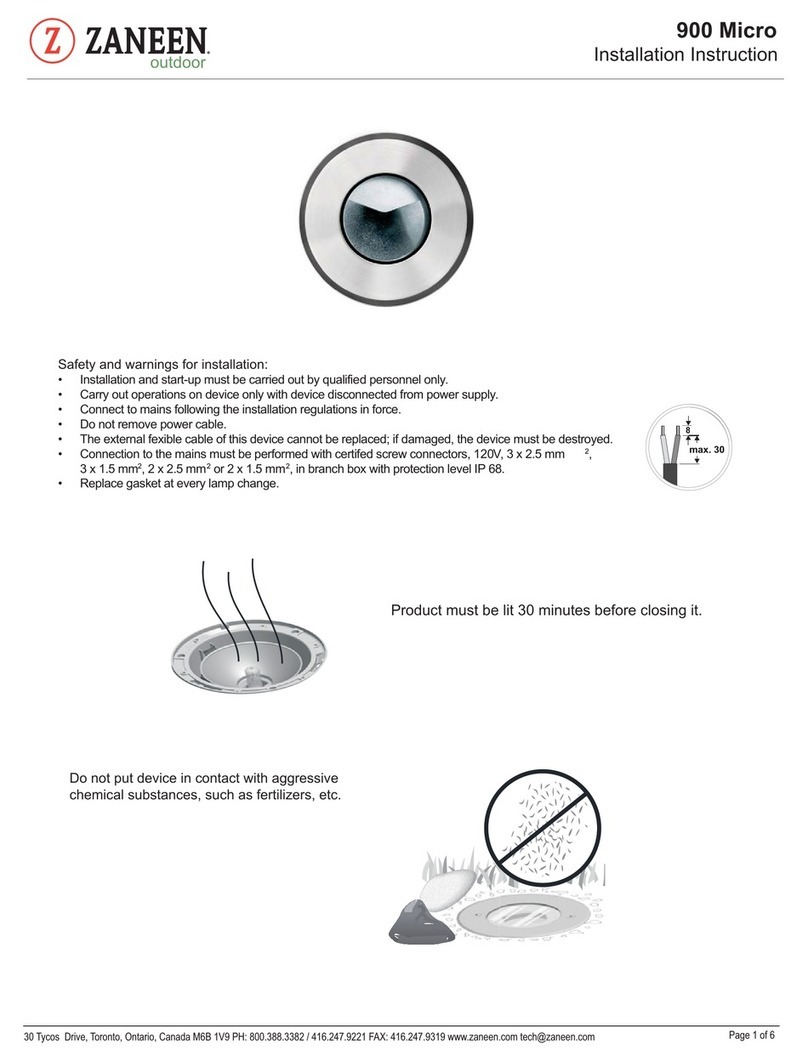 ZANEEN 900 Micro installation instructions