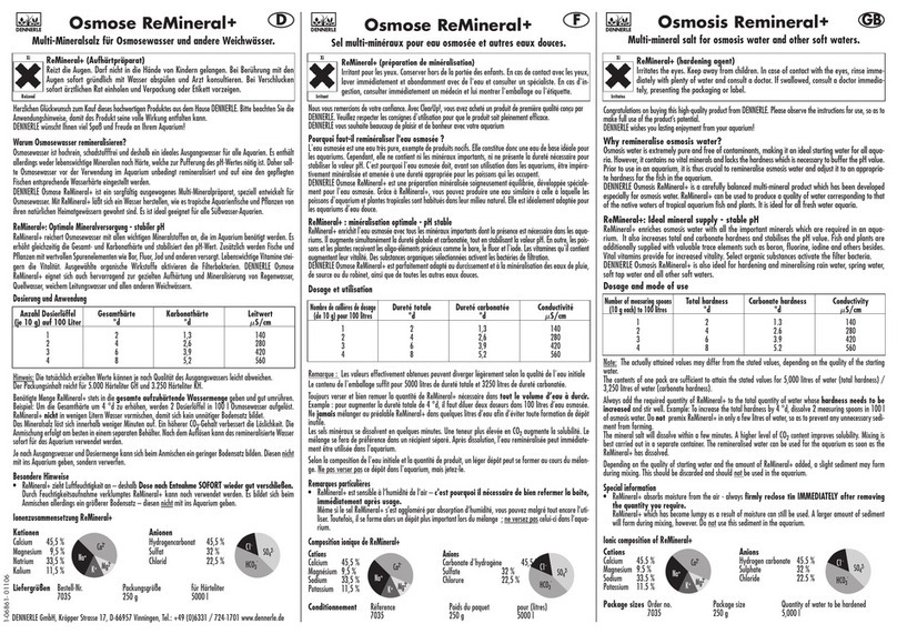Dennerle Osmosis ReMineral+ quick start guide