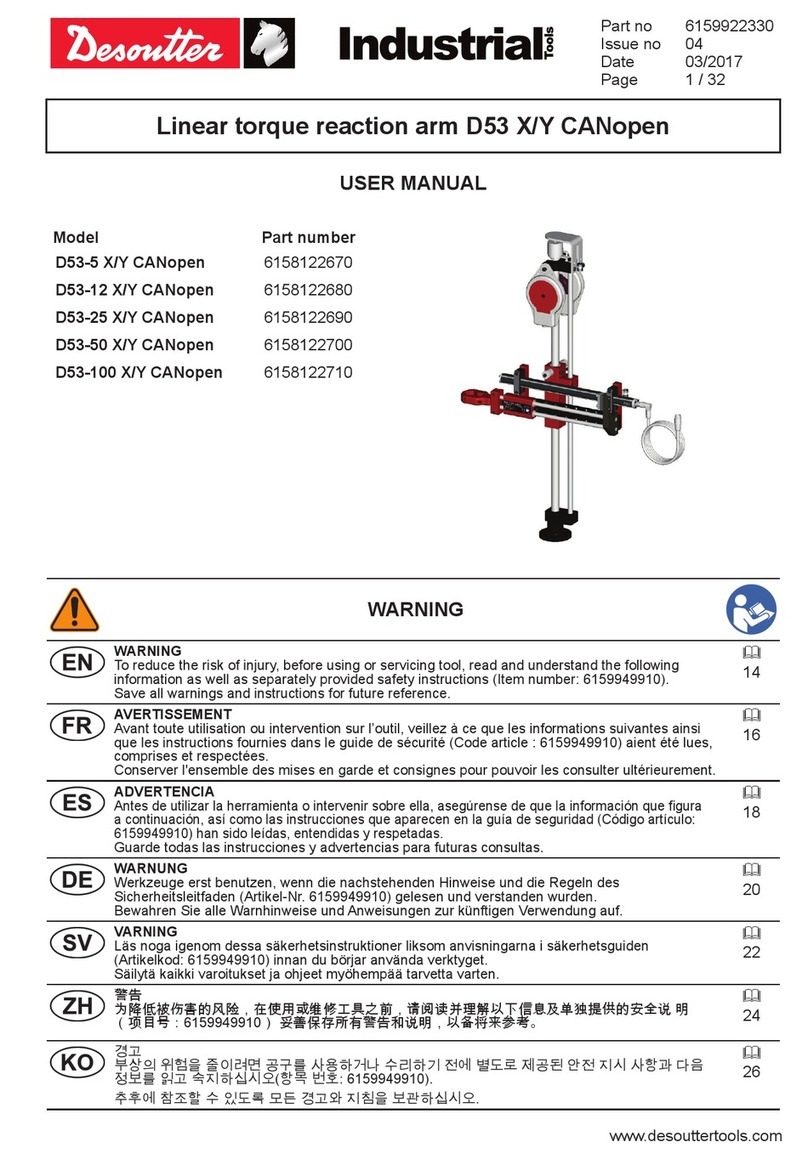 Desoutter D53-25 X/Y CANopen User manual
