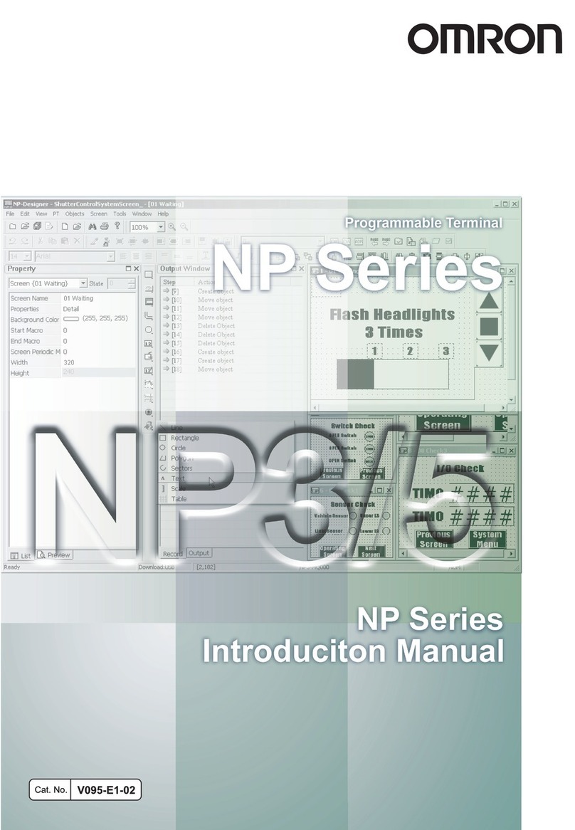 Omron NP3 Series Reference manual