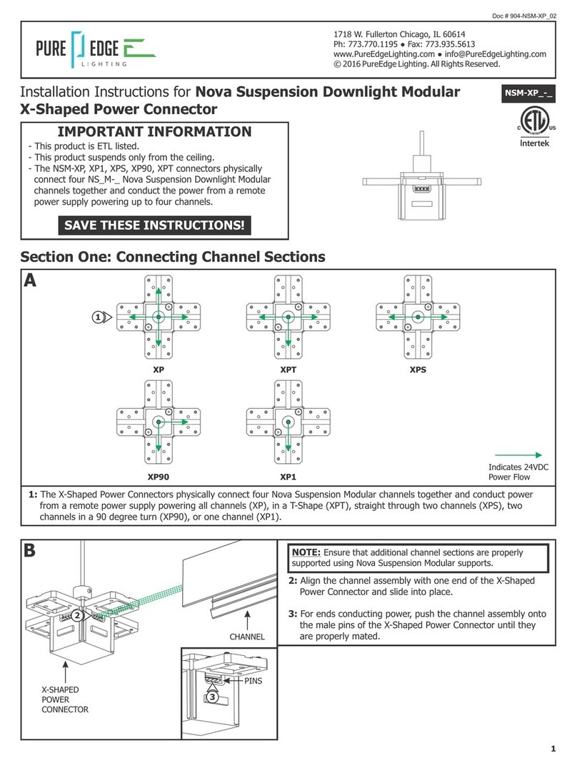 PureEdge Lighting NSM-XP Series installation instructions