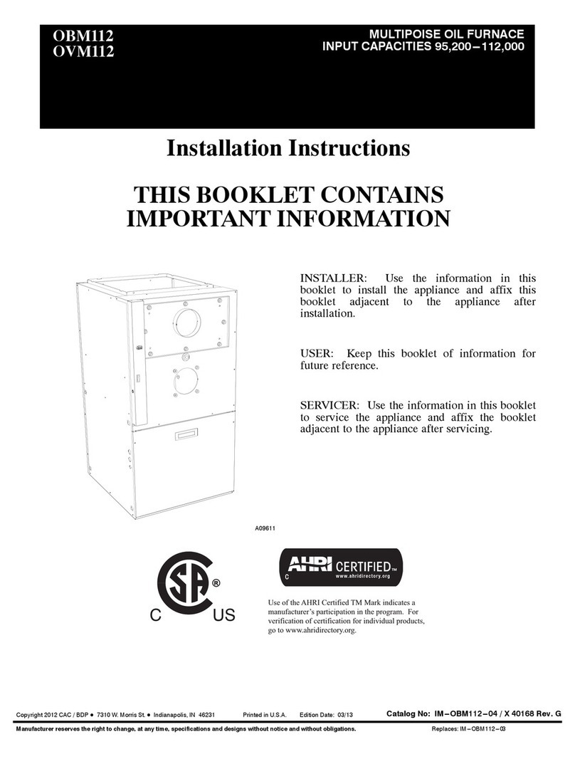 Carrier OBM112 Series installation instructions