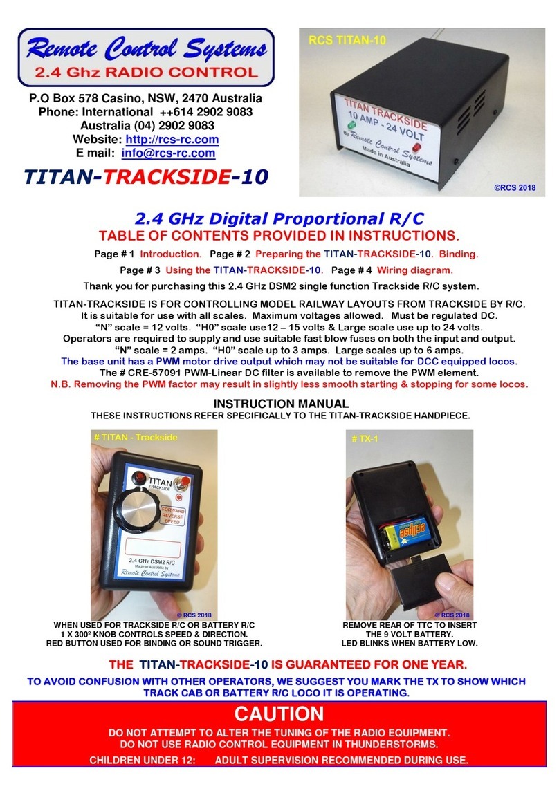 RCS TITAN-TRACKSIDE-10 User manual