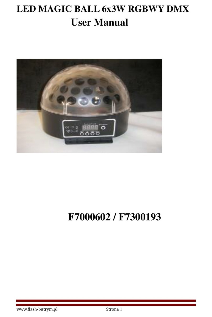 Flash LED MAGIC BALL 6x3W RGBWY DMX User manual
