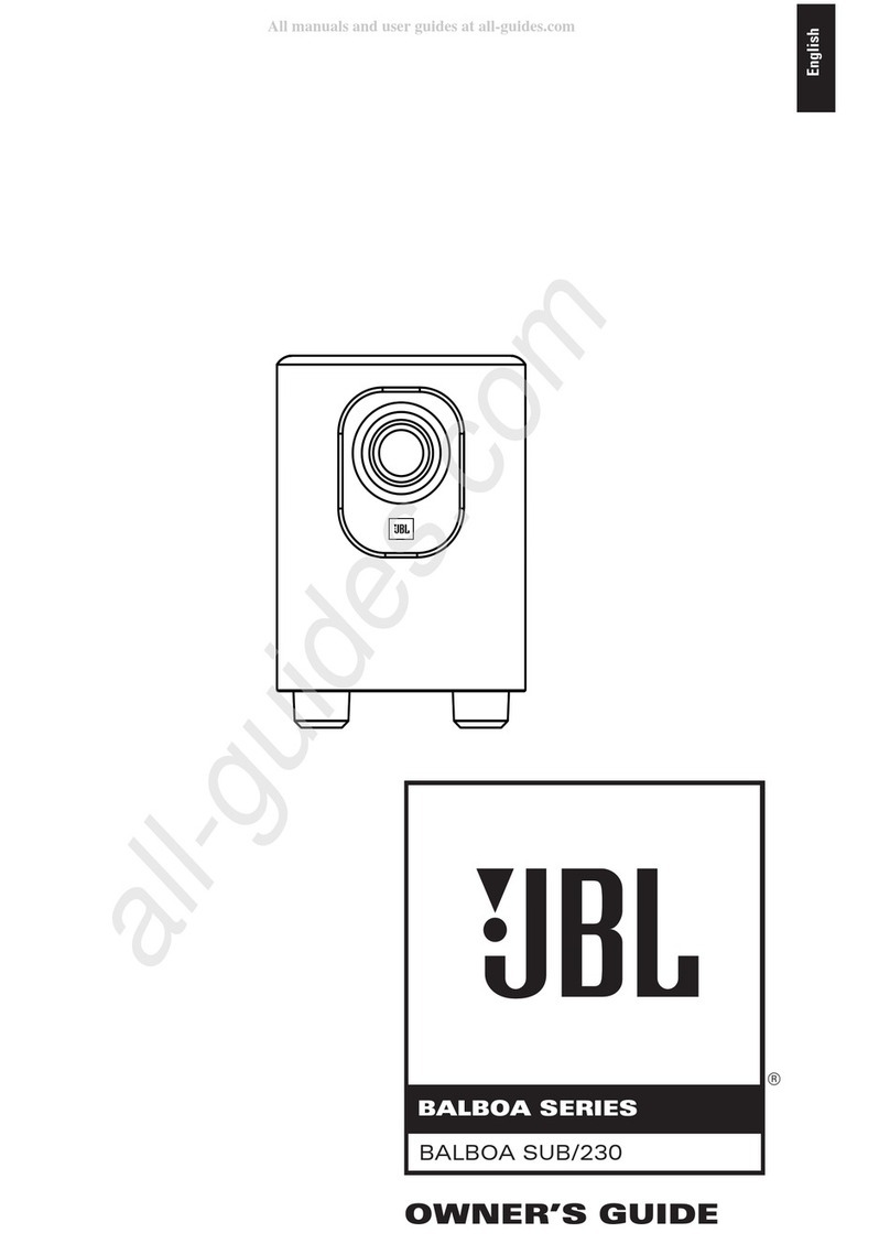 JBL BALBOA Series owner's guide