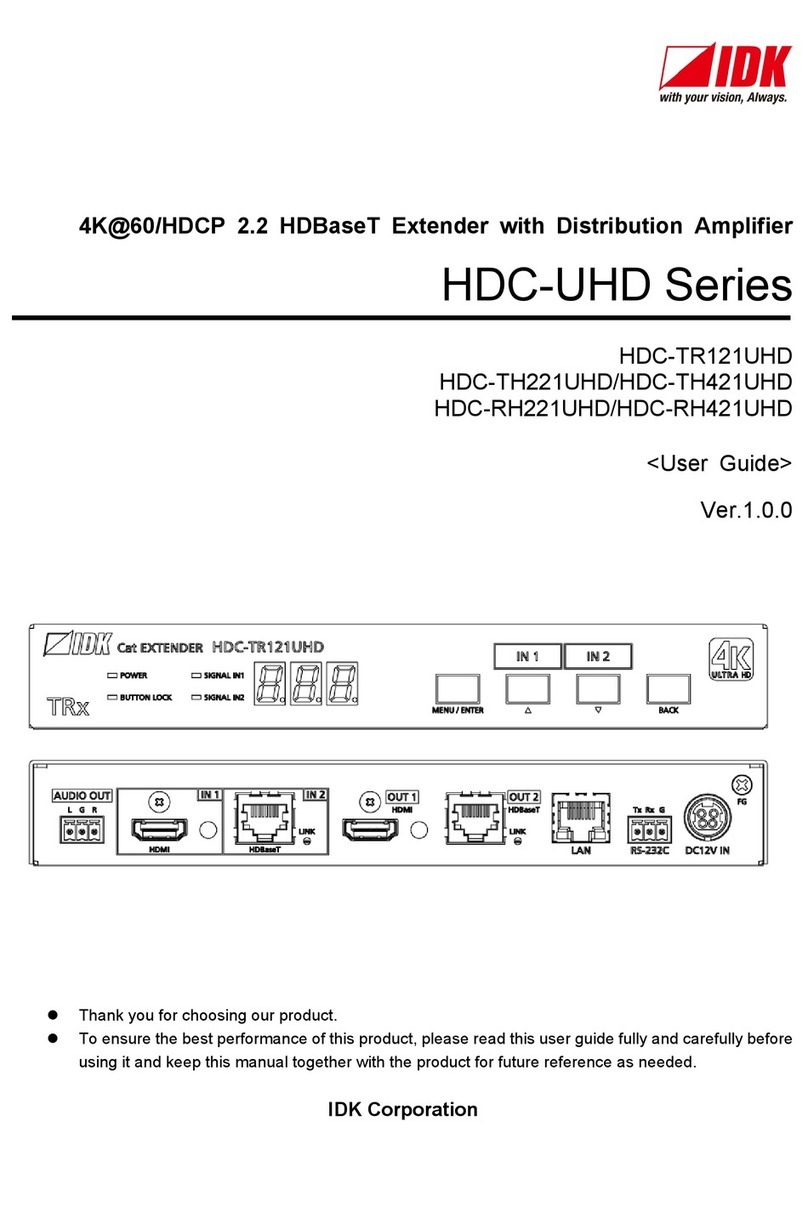 IDK HDC-UHD Series user guide