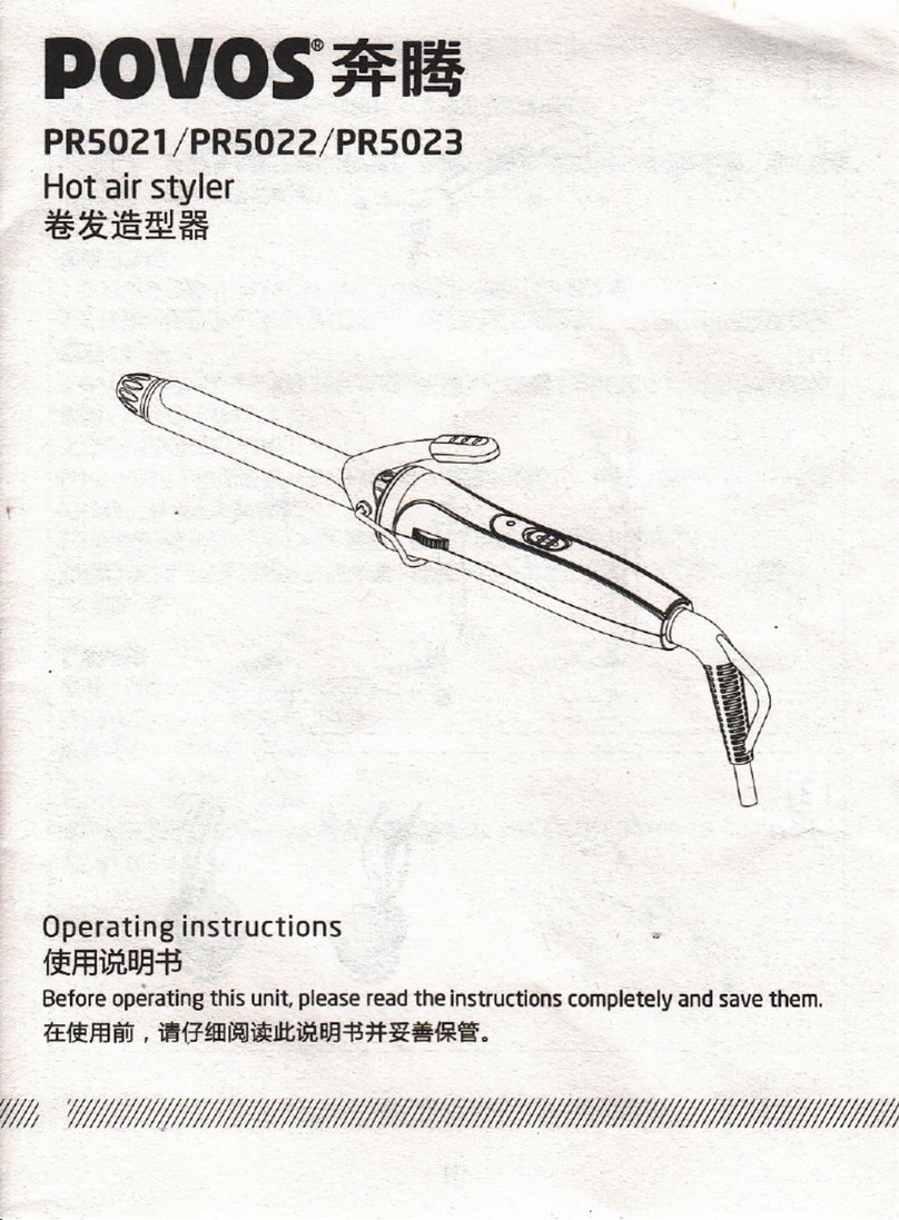 Povos PR5023 operating instructions