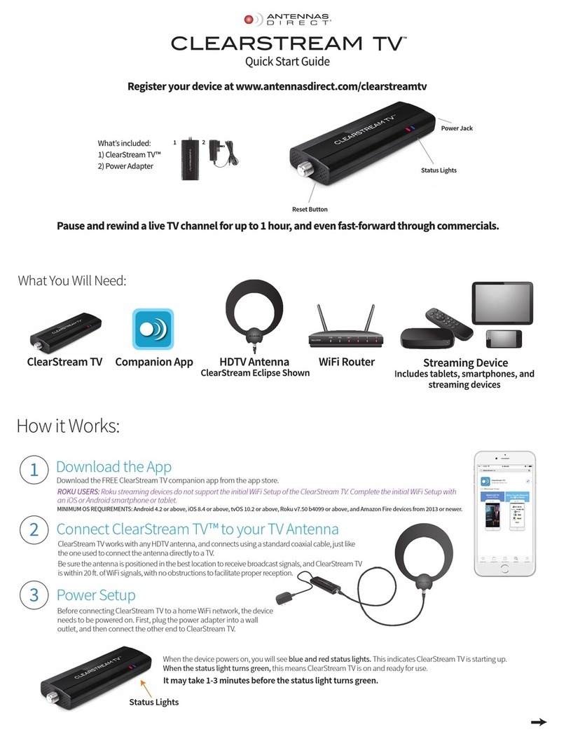 Antennas Direct Clearstream TV quick start guide