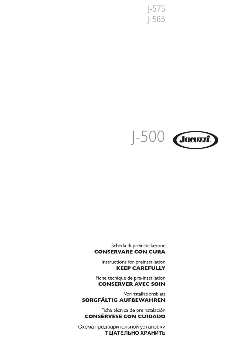Jacuzzi Premium J-500 User manual Jacuzzi Premium J-500 User manual
