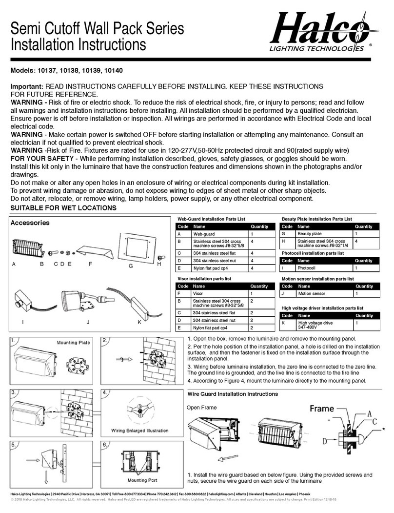 Halco 10139 installation instructions