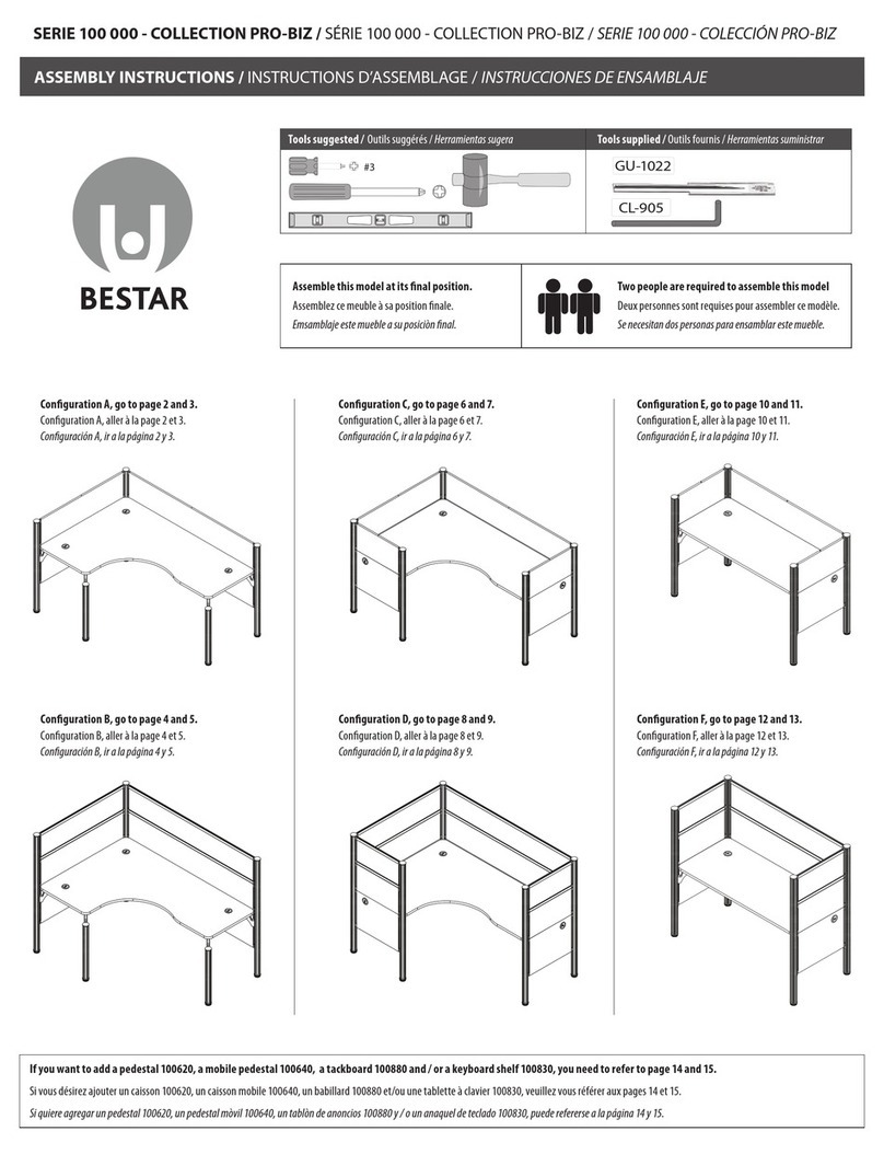 Bestar PRO-BIZ 100 000 Series Assembly instructions