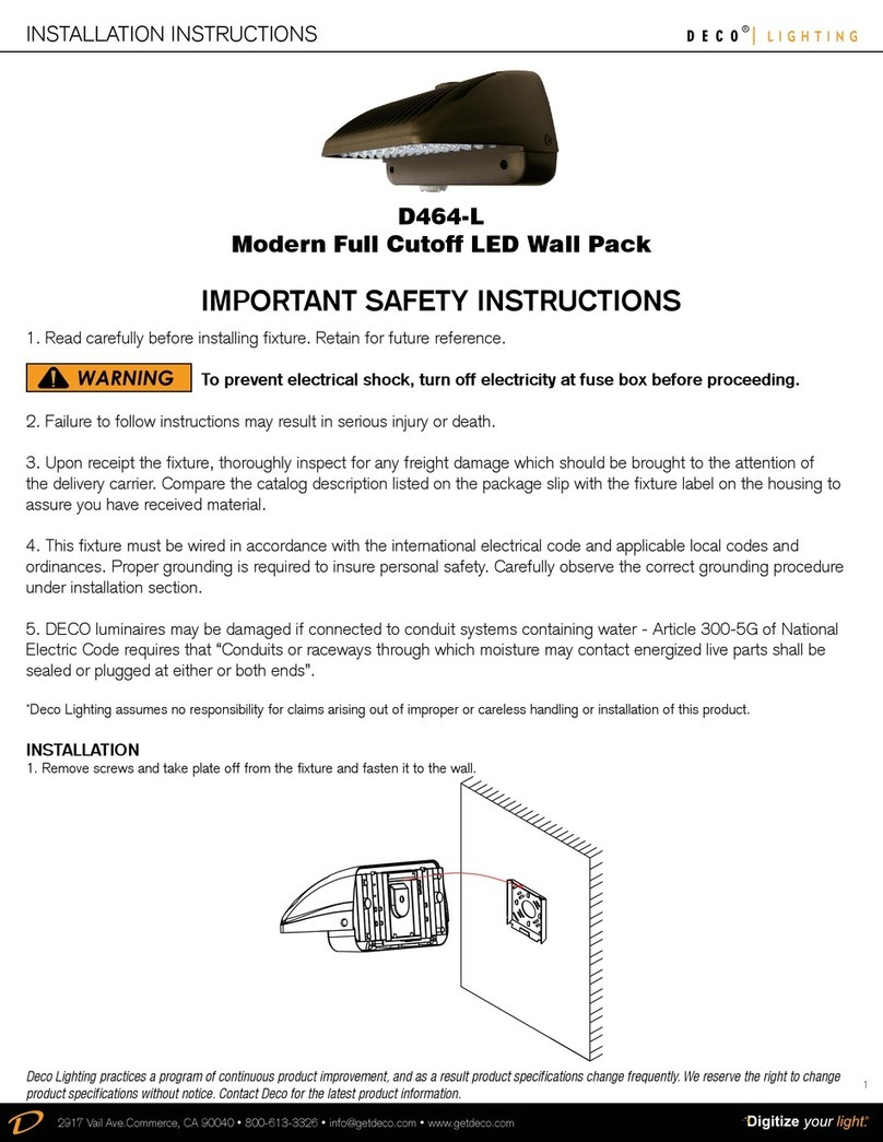 Deco Lighting D464-L installation instructions