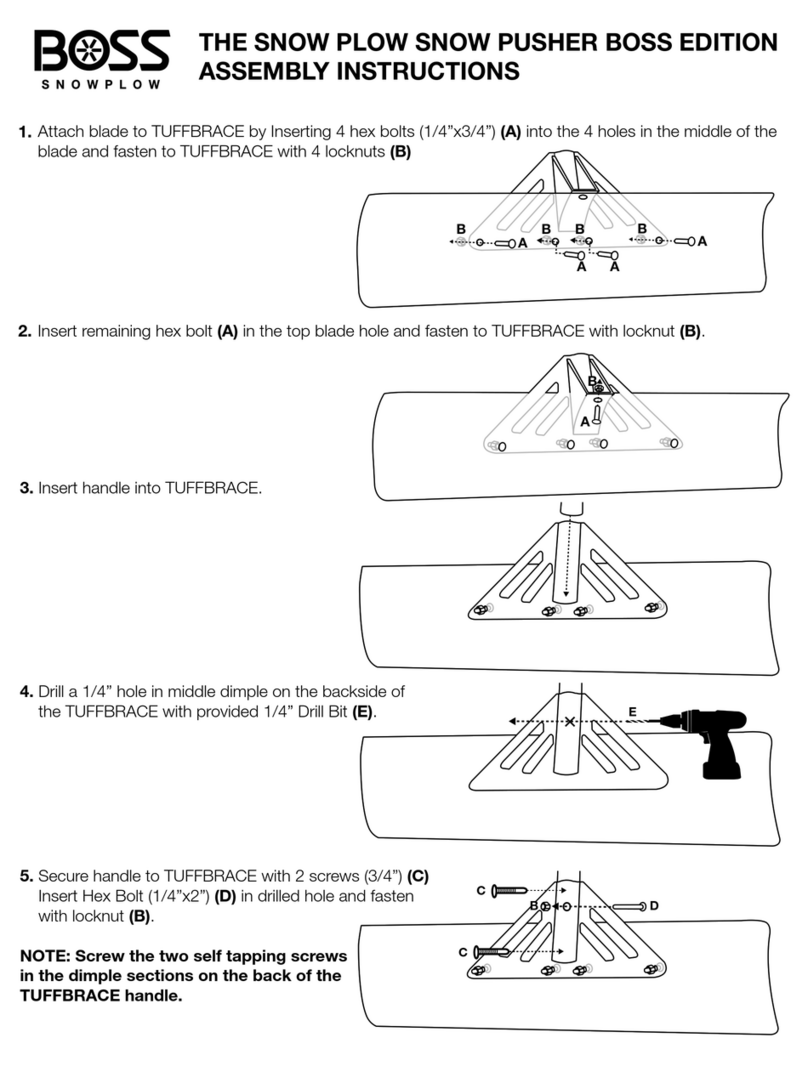 Boss Snowplow THE SNOW PLOW SNOW PUSHER Assembly instructions