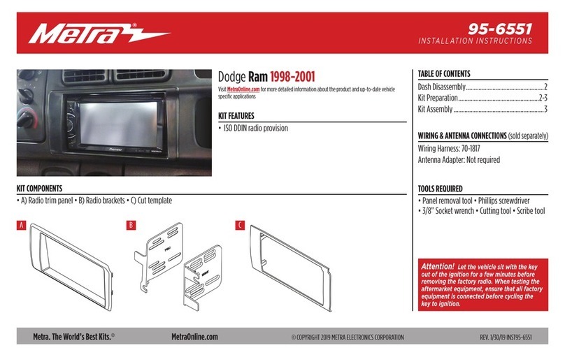 Metra Electronics 95-6551 installation instructions